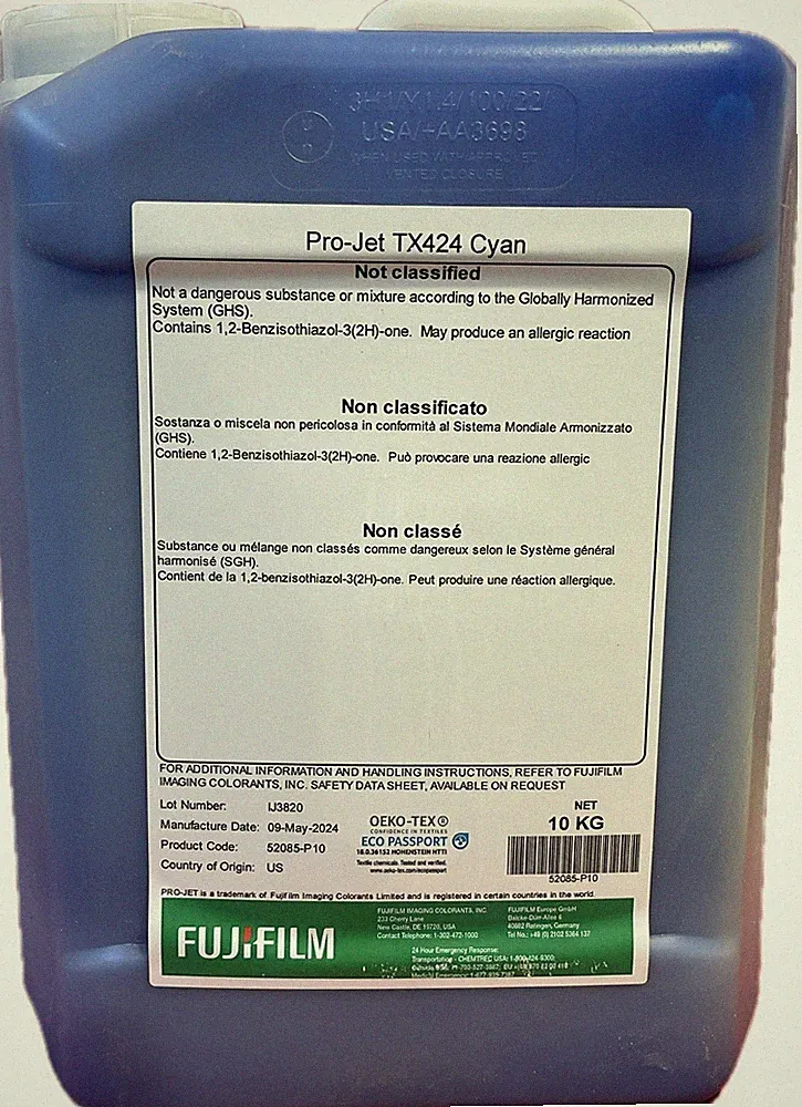 (10 Kg) Fujifilm Pro Jet Pigment Ink TX424 52085-P 10 Kyocera Cyan