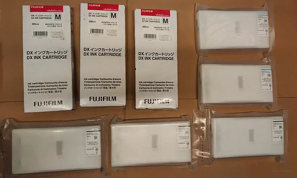 8x Genuine FUJIFILM DX Vividia Ink Cartridges (200ml) - Original!