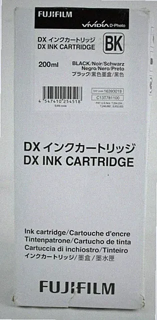 Fujifilm 16393019 DX Vividia Black Ink Cartridge for Printer Exp 04/20+