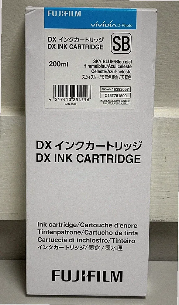 Fujifilm DX VIVIDIA Ink Cartridge 200 ML , Sky Blue EXP:9/7/27