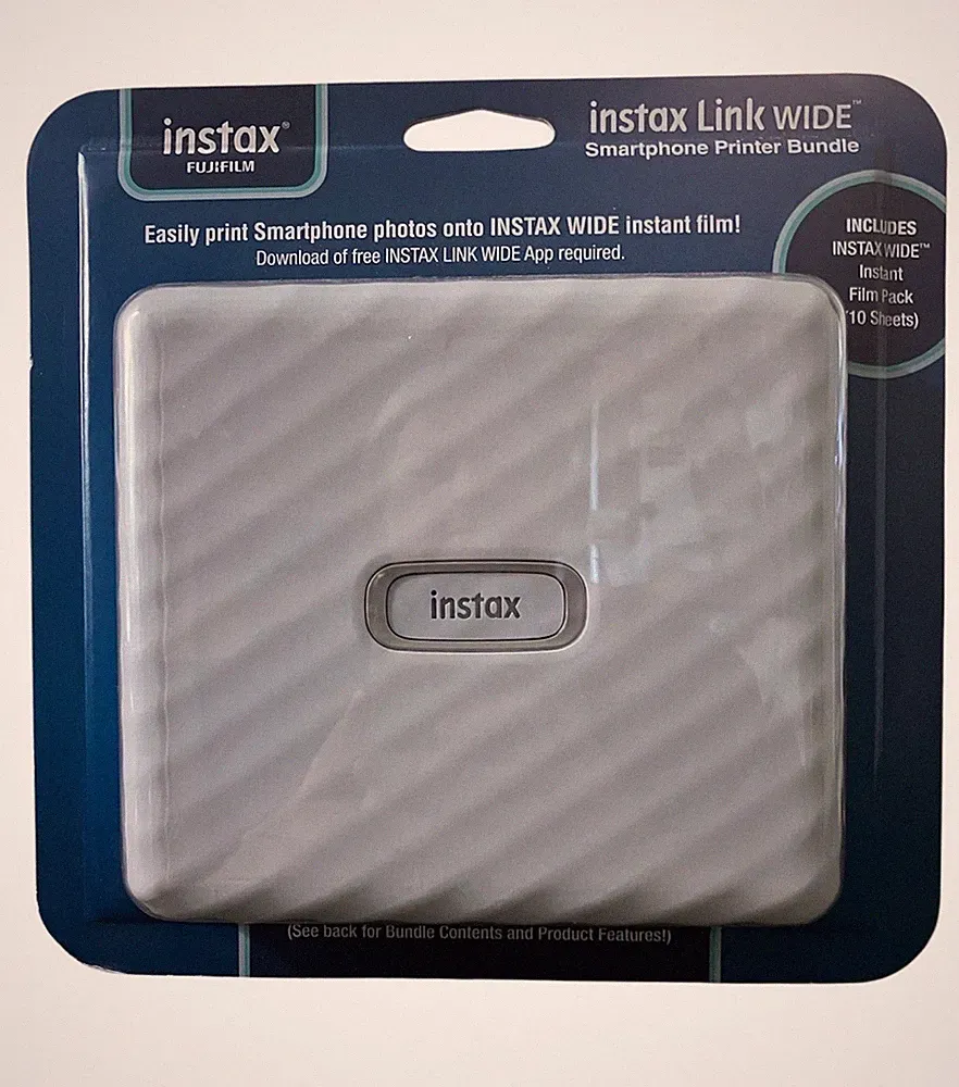 Fujifilm Instax Link Wide Wireless Smartphone Printer Bundle Film Printer NIP