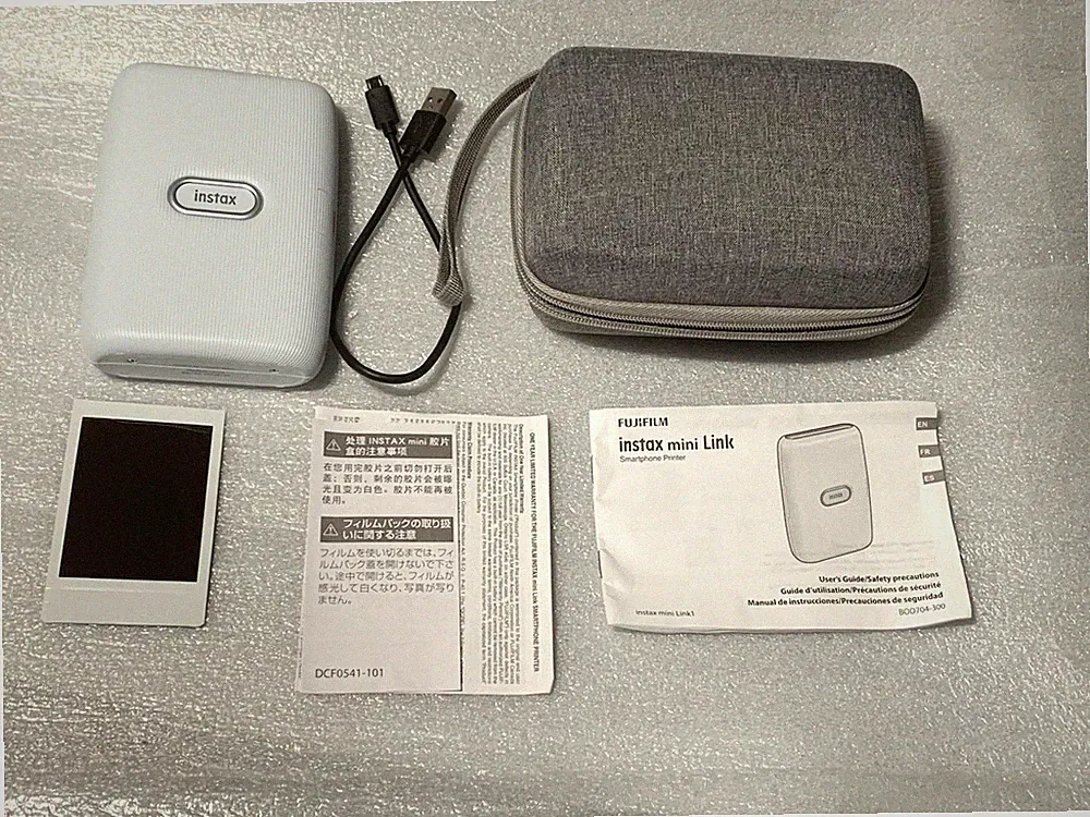 Fujifilm Instax Mini Link 1 Smartphone Printer - Ash Clay White Tested & Works