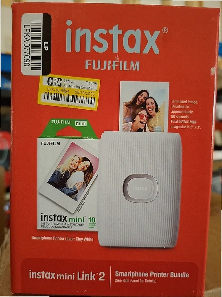 Fujifilm Instax Mini Link 2 Smartphone Printer Bundle White