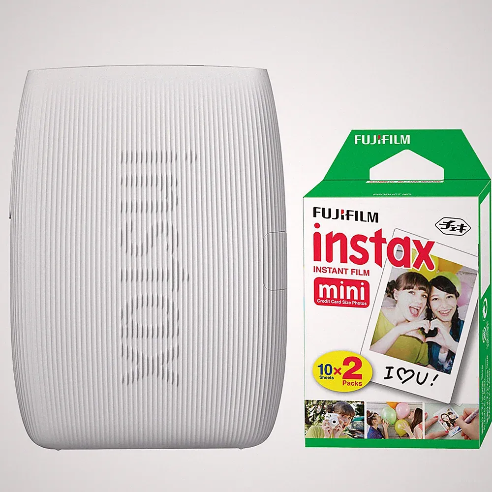 FUJIFILM INSTAX MINI LINK 3 Smartphone Printer Clay White + 20 Film Sheets