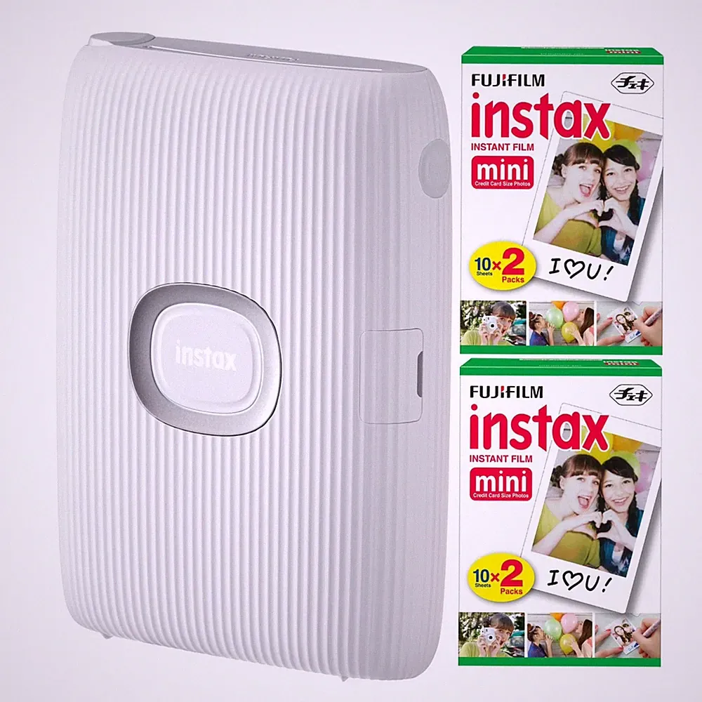 Fujifilm Instax Mini Link Authentic Smartphone Printer Ash White + 40 Film