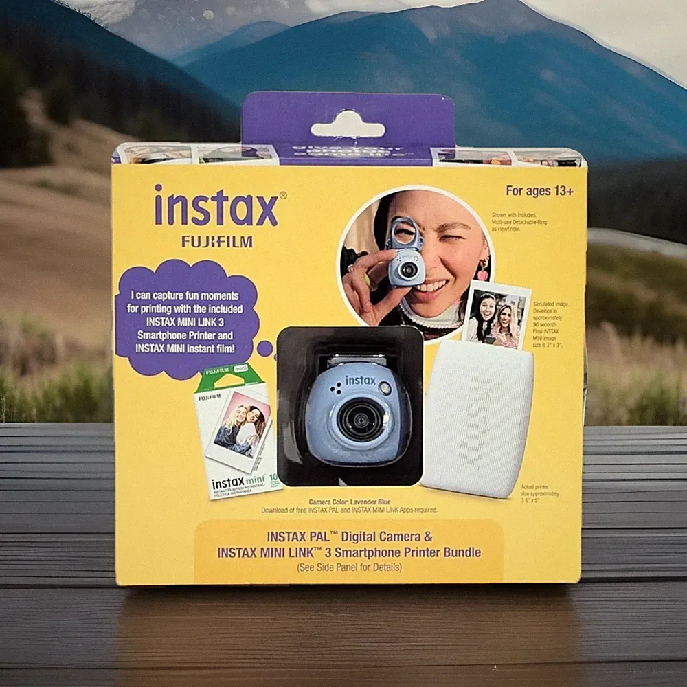 Fujifilm Instax Pal Digital Camera Mini Link 3 Printer Bundle Lavender Blue NEW