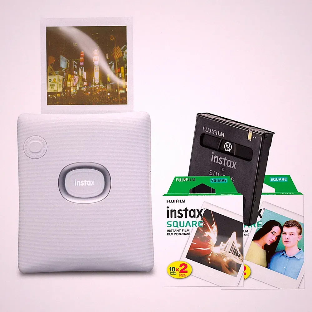 Fujifilm INSTAX Square Link Instant Printer White with instax Film40 Exp