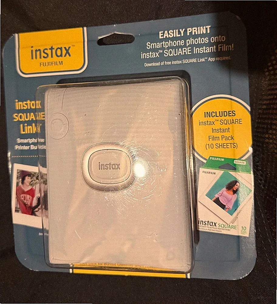 Fujifilm Instax Square Link Smartphone Printer Bluetooth USB-C w/Film Bundle.