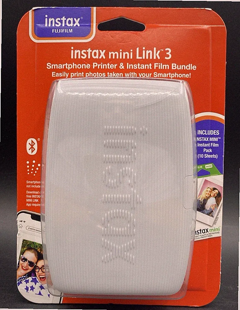 Printer & Instant Film Bundle Smartphone Fujifilm Instax Mini Link 3 White